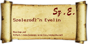 Szelezsán Evelin névjegykártya